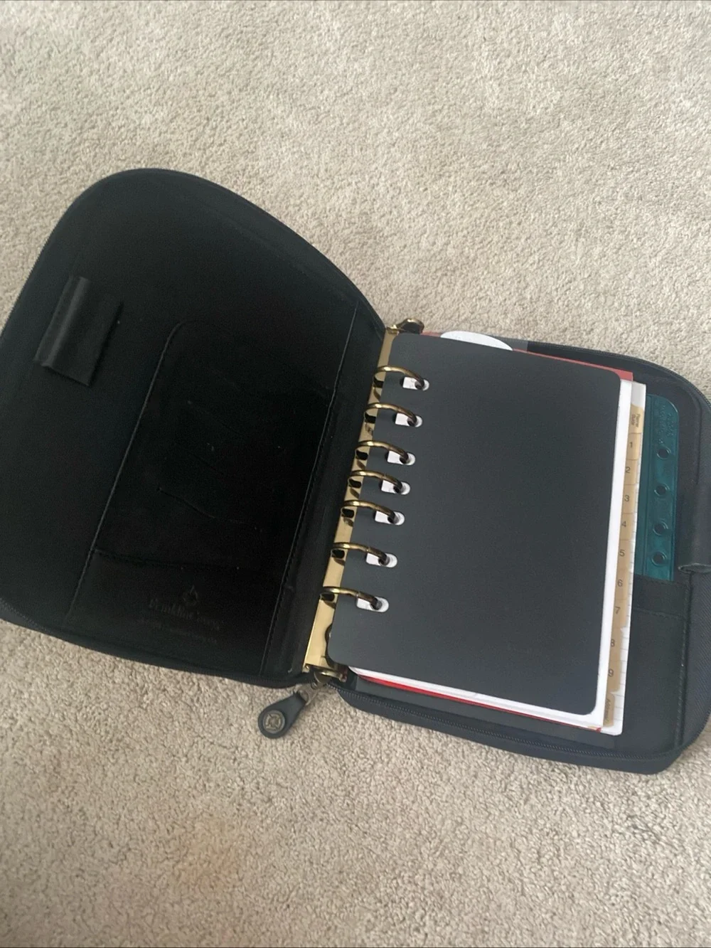 Franklin Covey Zip Planner Full Leather Vintage 1996